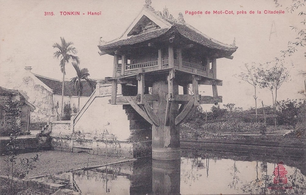 One Pillar Pagoda on Dieulefils postcard